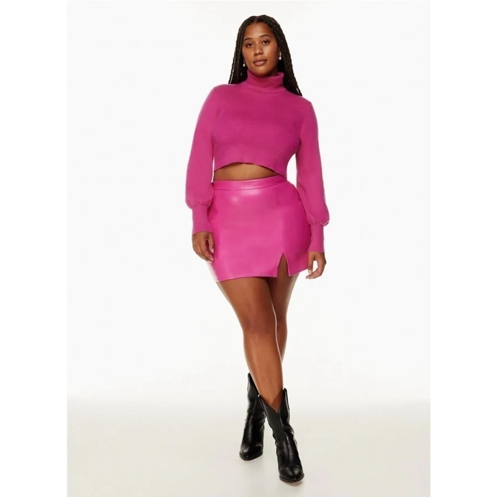 Wilfred | Rebecca Turtleneck Merino Wool Sweater Vital Pink Size 2XL XXL - Picture 3 of 10